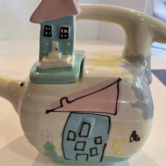 Handmade Pottery - “Time” For Tea. Clock, Teapot and 4 Cups - Picture 6 of 16